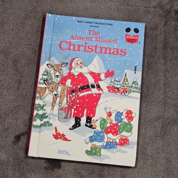 Walt Disney Productions The Almost Missed Christmas Book 1986 - Picture 1 of 7